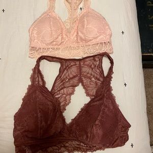 Bralettes rust and light pink